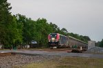 The northbound Auto Train bears down on Martin Street 